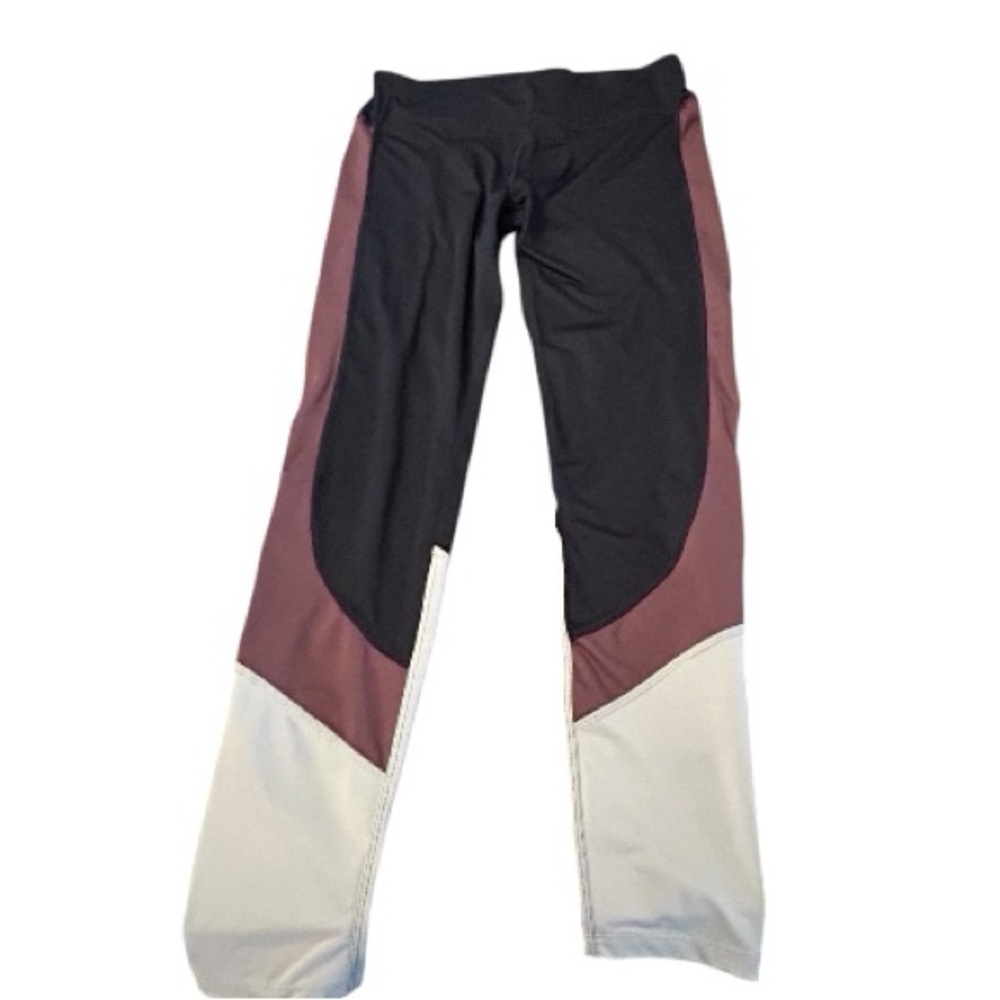 Kyodan Colorblock Gym Leggings Woman’s Black/Gray /Mauve Size Medium EUC - Picture 3 of 6